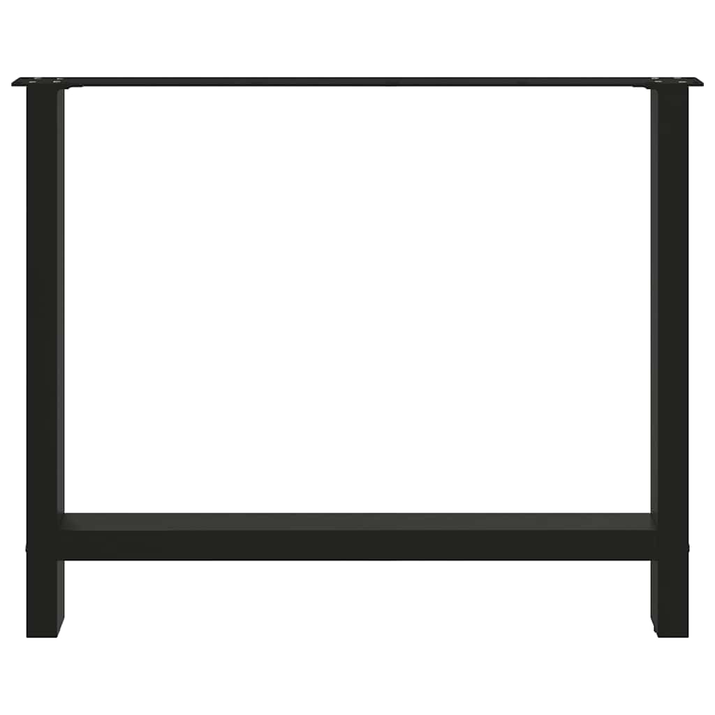2 db fekete acél dohányzóasztal lábak 100x(72-73) cm