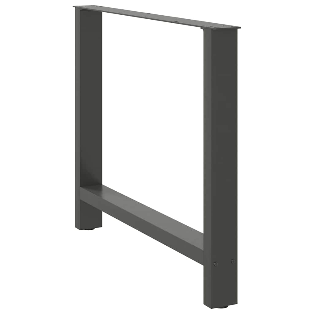 2 db antracit acél dohányzóasztal lábak 100x(72-73) cm