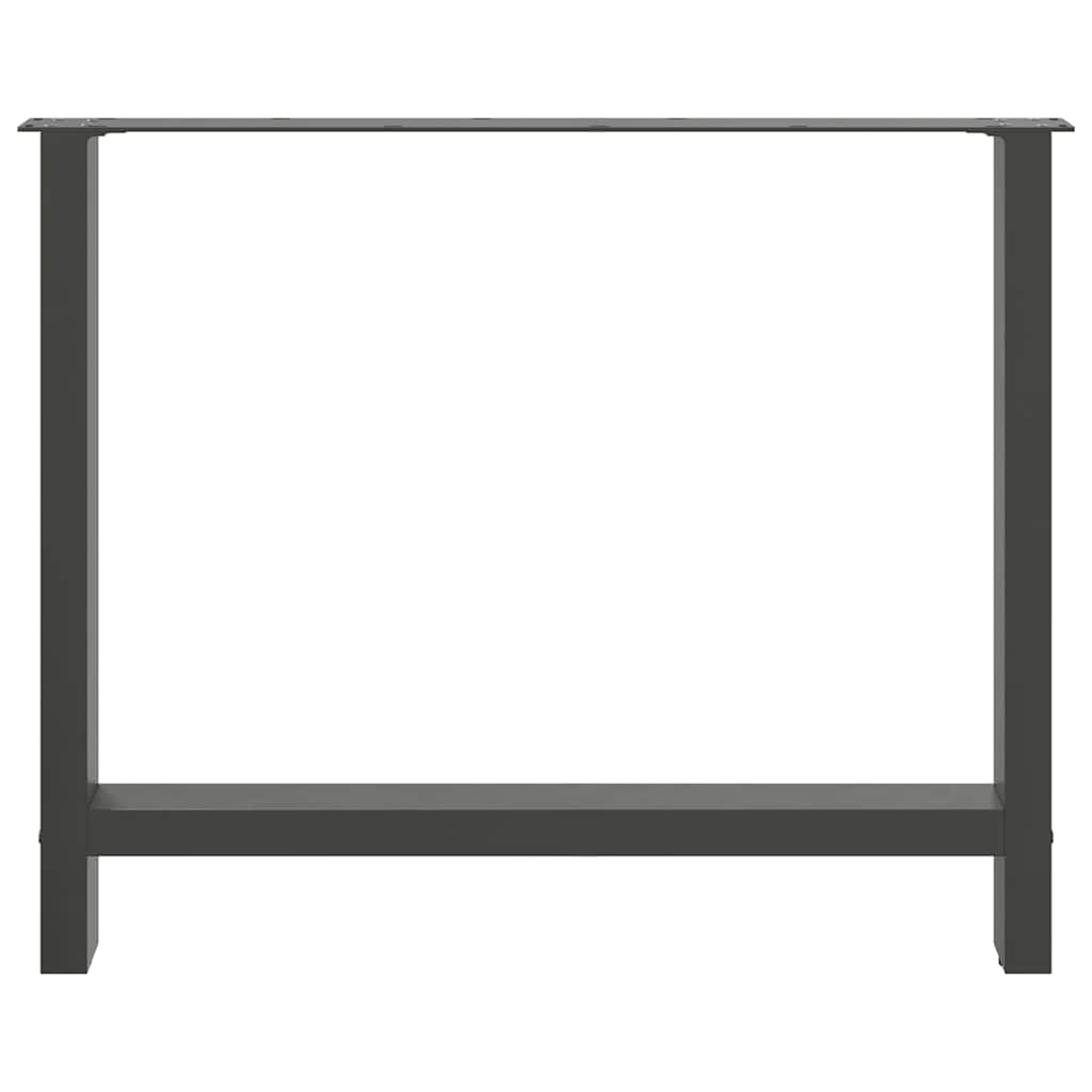 2 db antracit acél dohányzóasztal lábak 100x(72-73) cm
