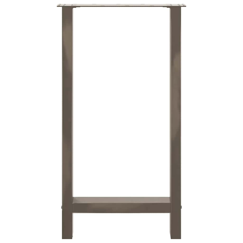 2 db acél dohányzóasztal lábak natúr acél 40x(90-91) cm