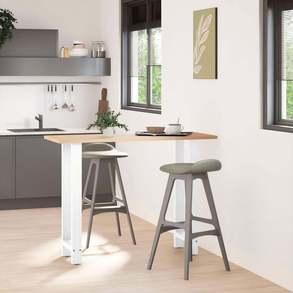 2 db fehér acél dohányzóasztal lábak 40x(100-101) cm