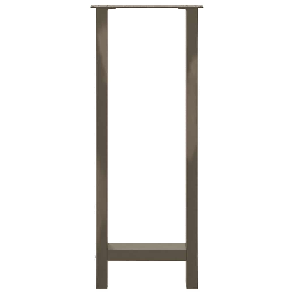 2 db acél dohányzóasztal lábak natúr acél 40x(100-101) cm