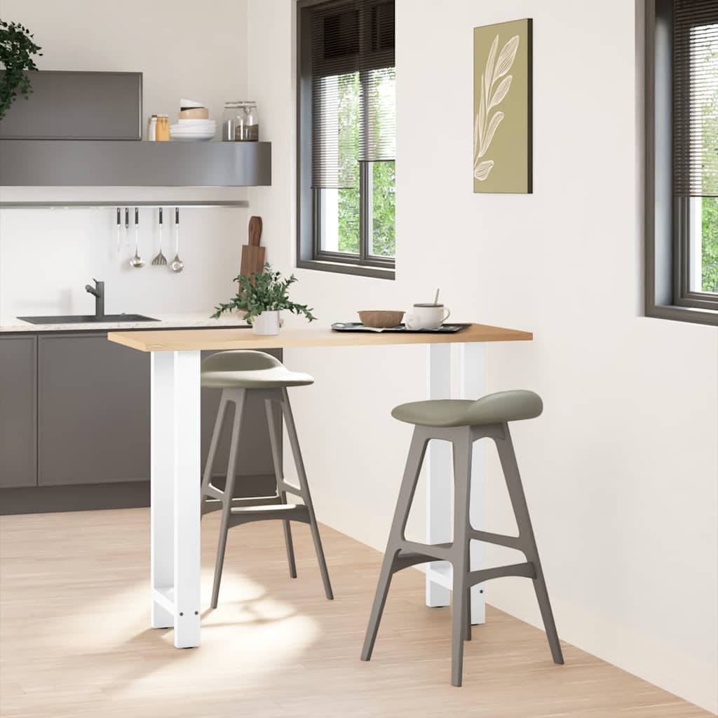 2 db fehér acél dohányzóasztal lábak 50x(100-101) cm