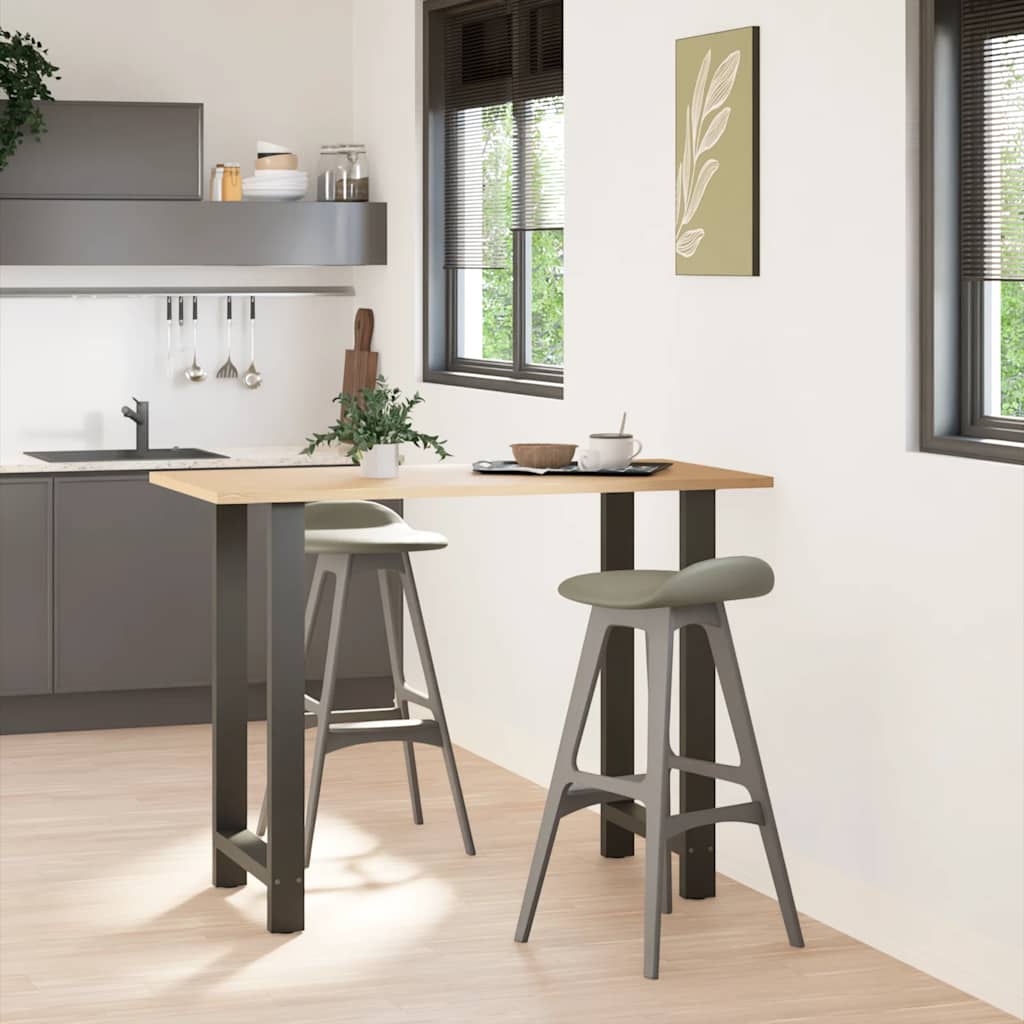 2 db antracit acél dohányzóasztal lábak 60x(100-101) cm