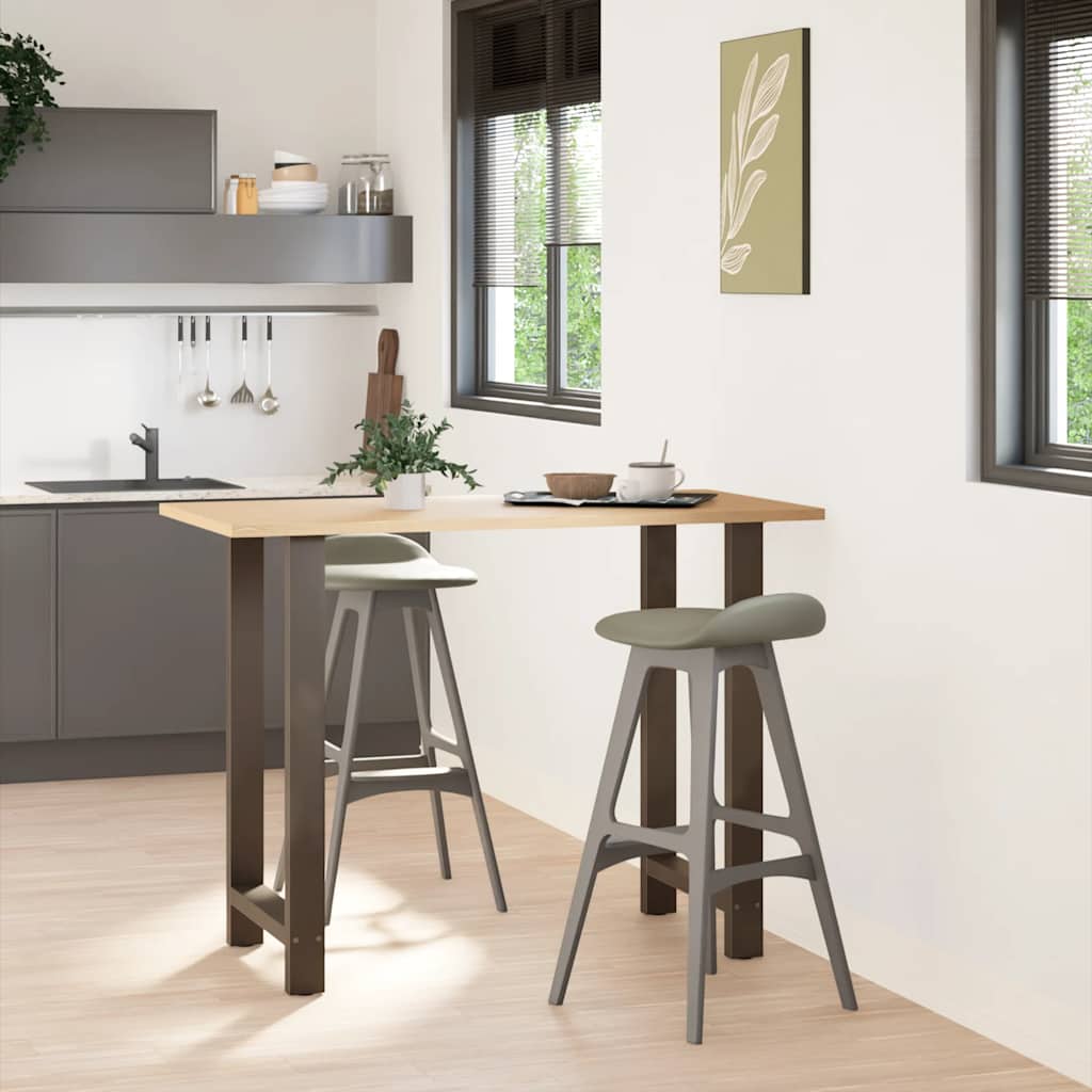 2 db acél dohányzóasztal lábak natúr acél 60x(100-101) cm