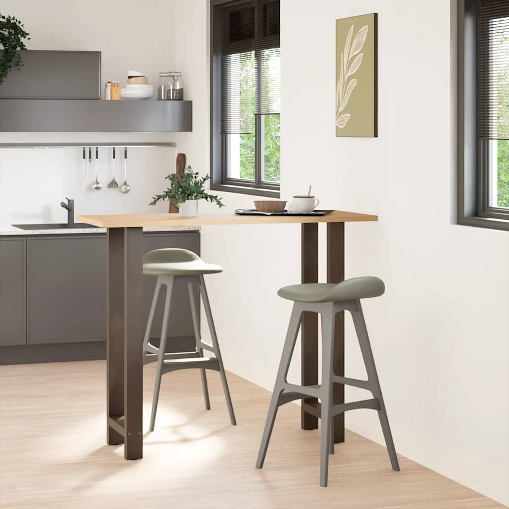 2 db acél dohányzóasztal lábak natúr acél 40x(110-111) cm