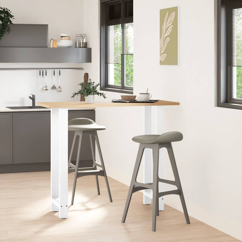 2 db fehér acél dohányzóasztal lábak 50x(110-111) cm