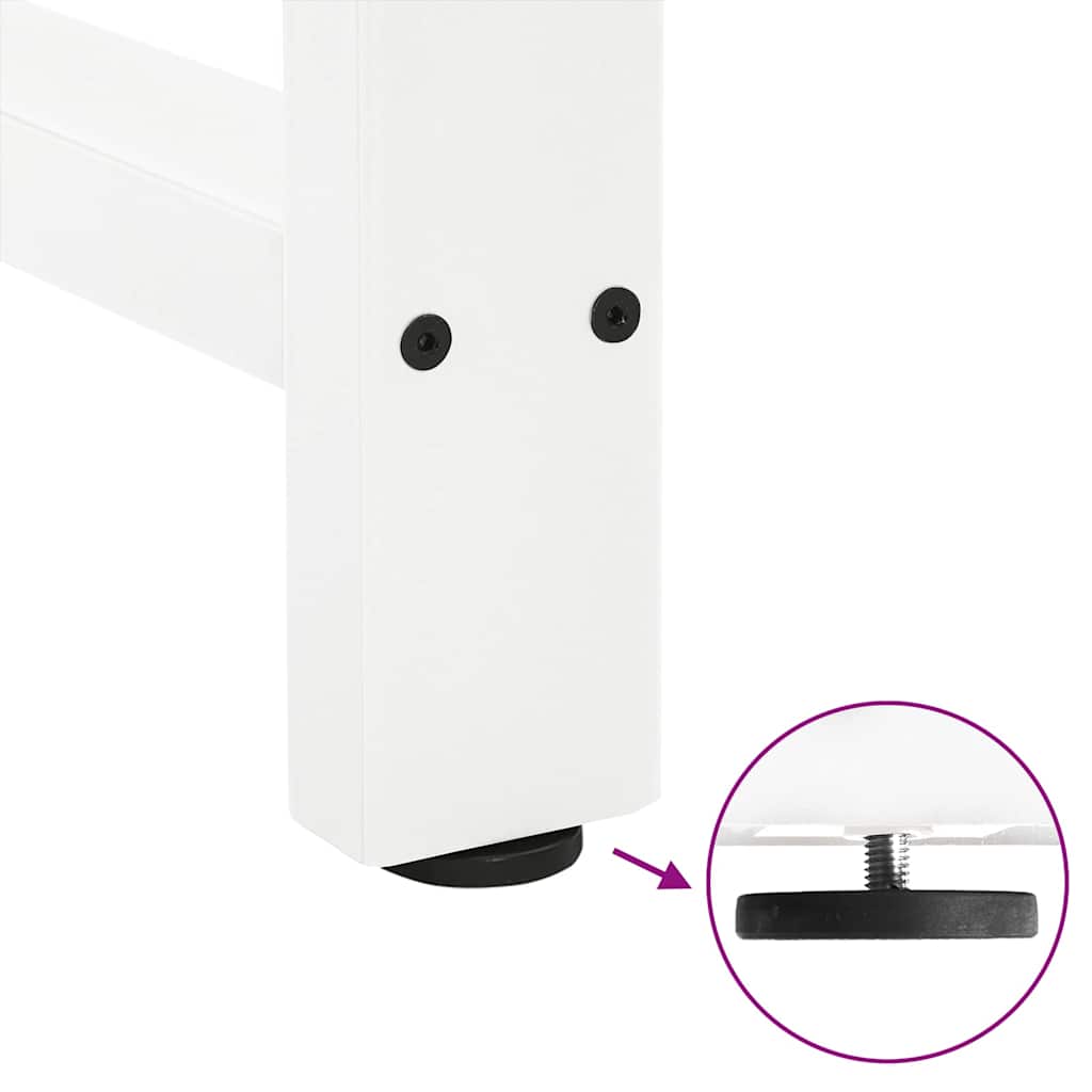 2 db fehér acél dohányzóasztal lábak 50x(110-111) cm