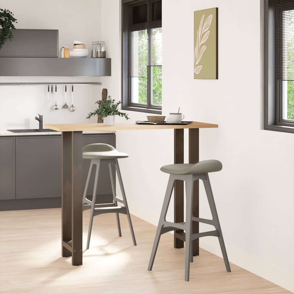 2 db acél dohányzóasztal lábak natúr acél 50x(110-111) cm