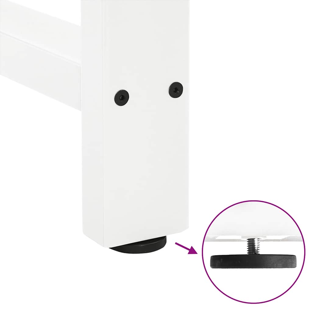 2 db fehér acél dohányzóasztal lábak 60x(110-111) cm