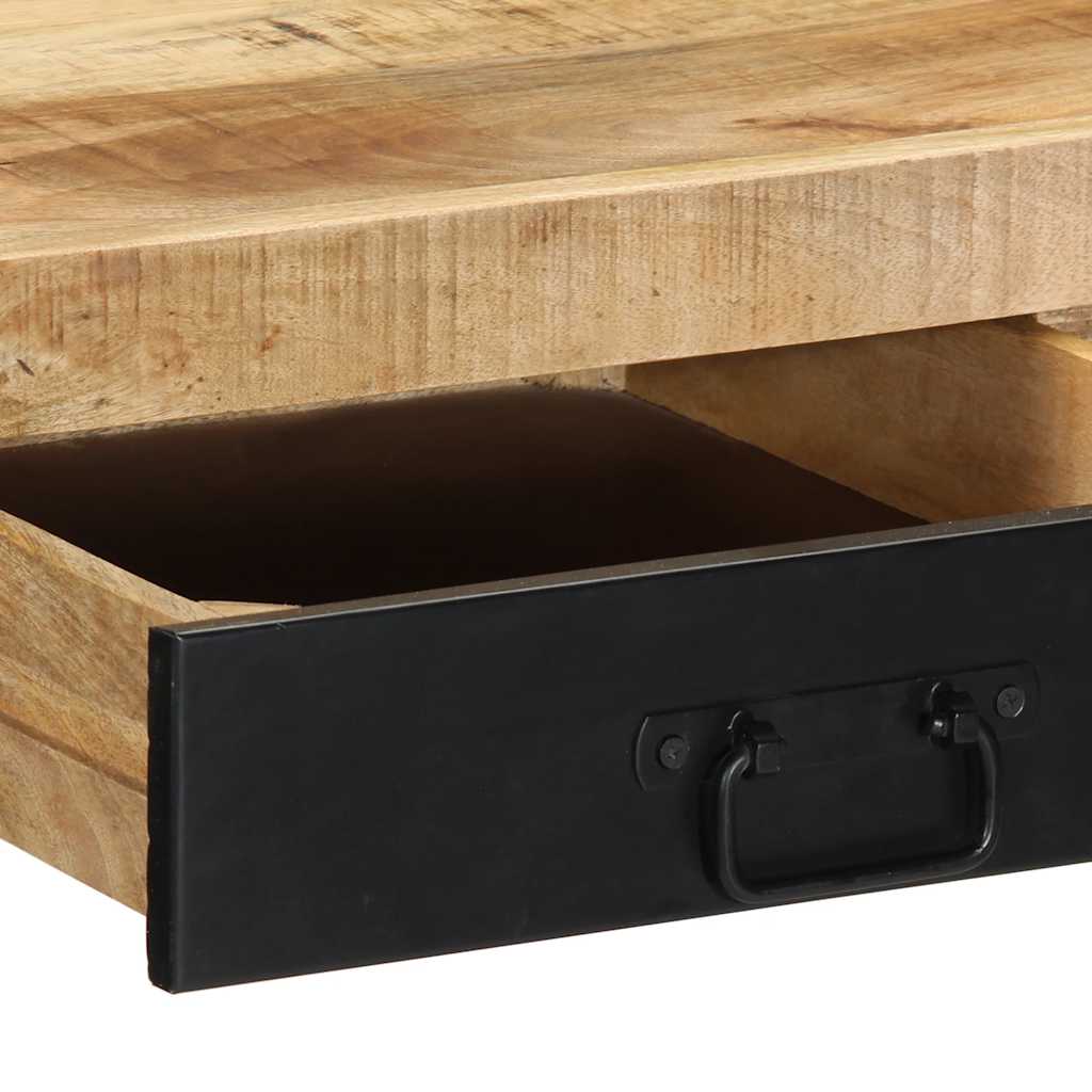 Tömör nyers mangófa íróasztal 100x50x75 cm