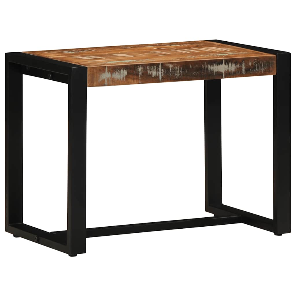 Tömör újrahasznosított fa többszínű pad 60x35x45 cm