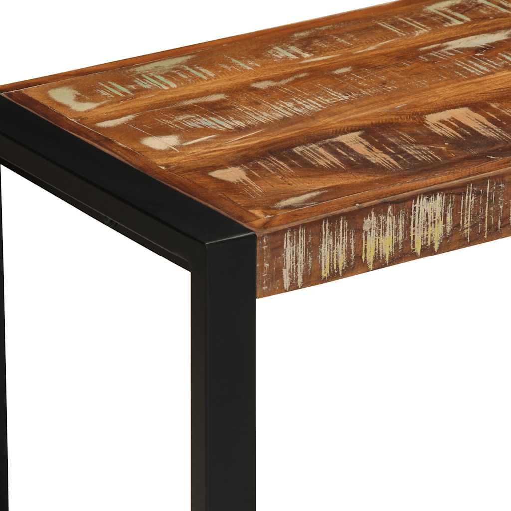 Tömör újrahasznosított fa többszínű pad 60x35x45 cm