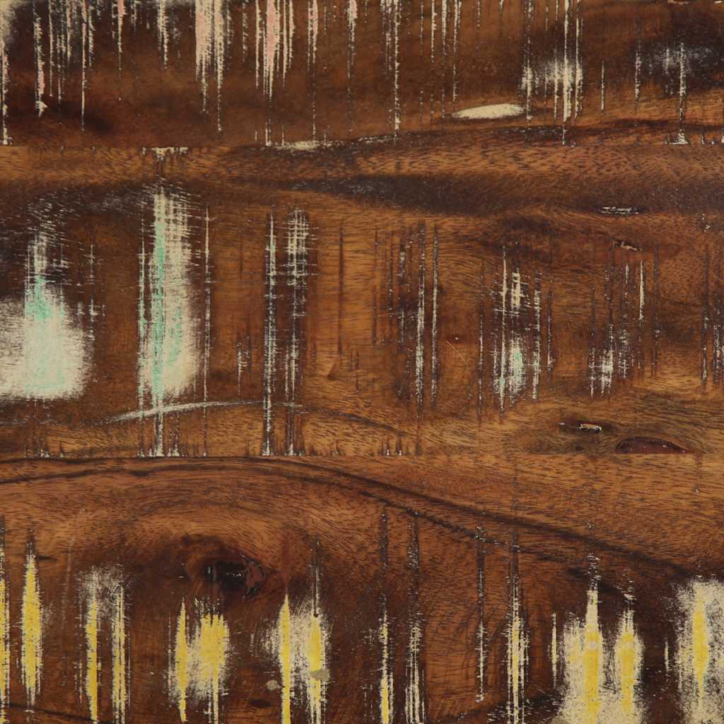 Tömör újrahasznosított fa többszínű pad 60x35x45 cm