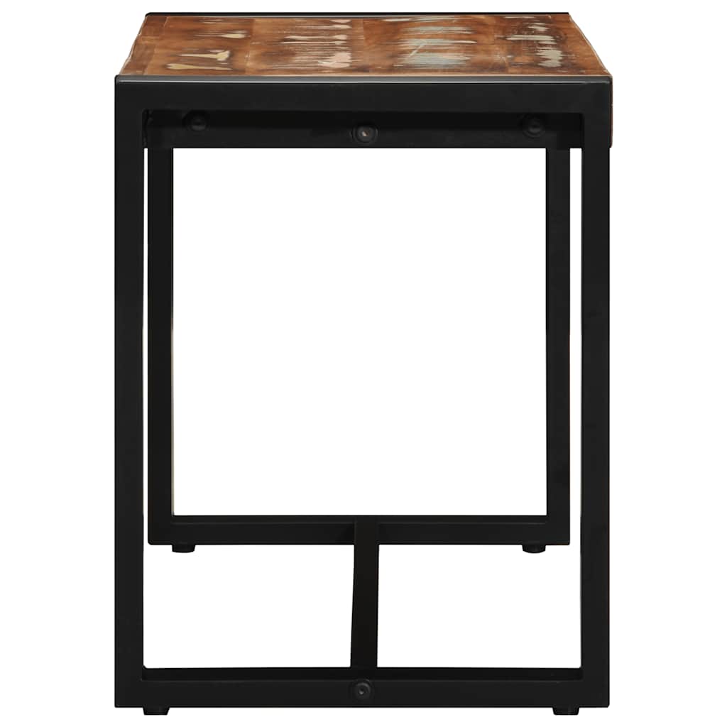 Tömör újrahasznosított fa többszínű pad 80x35x45 cm