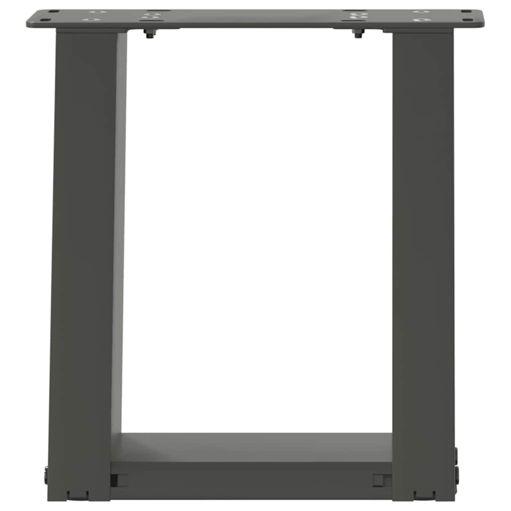 2 db antracit acél dohányzóasztal lábak u-alakú 30x(30-31) cm