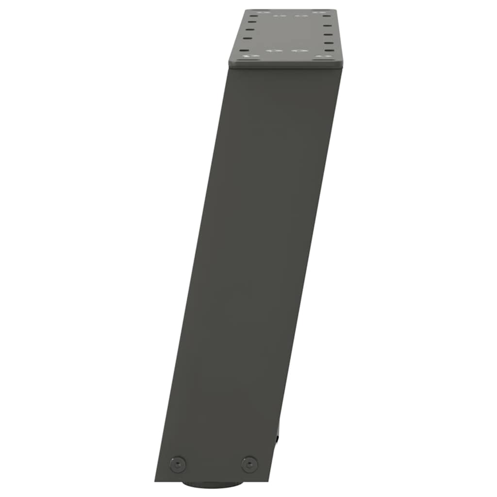 2 db antracit acél dohányzóasztal lábak u-alakú 50x(30-31) cm