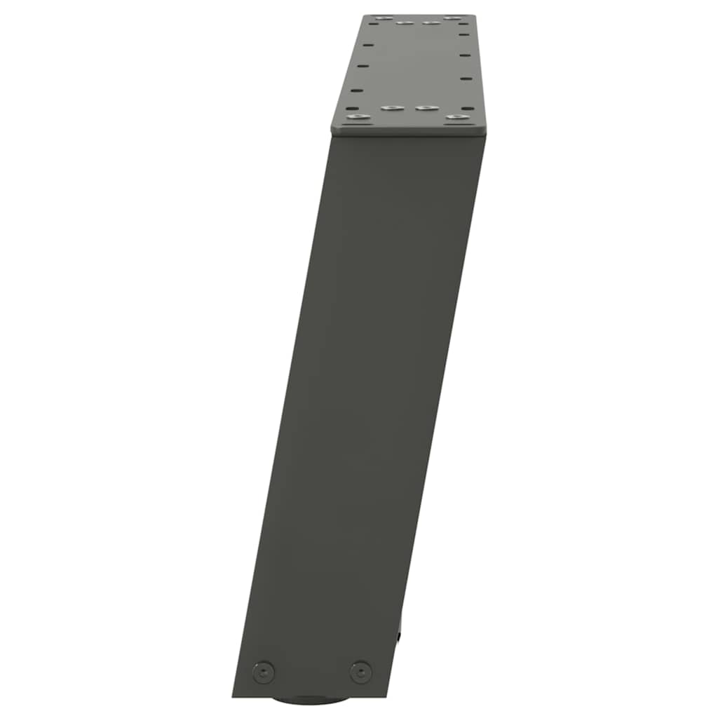 2 db antracit acél dohányzóasztal lábak u-alakú 60x(30-31) cm