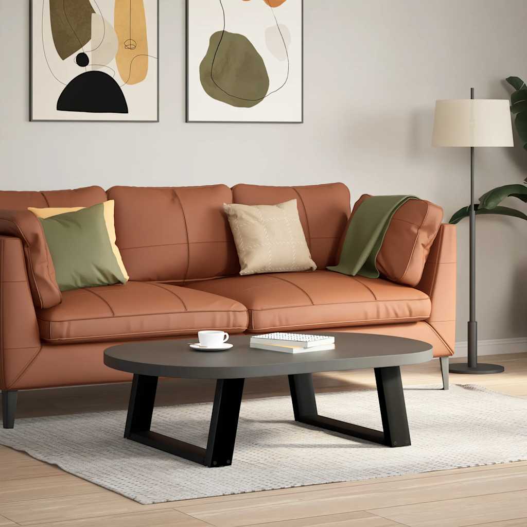2 db acél fekete dohányzóasztal lábak u-alakú 70x(30-31) cm