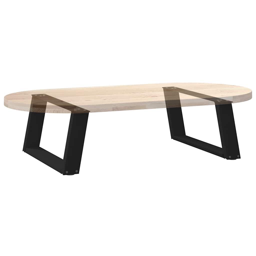 2 db acél fekete dohányzóasztal lábak u-alakú 70x(30-31) cm