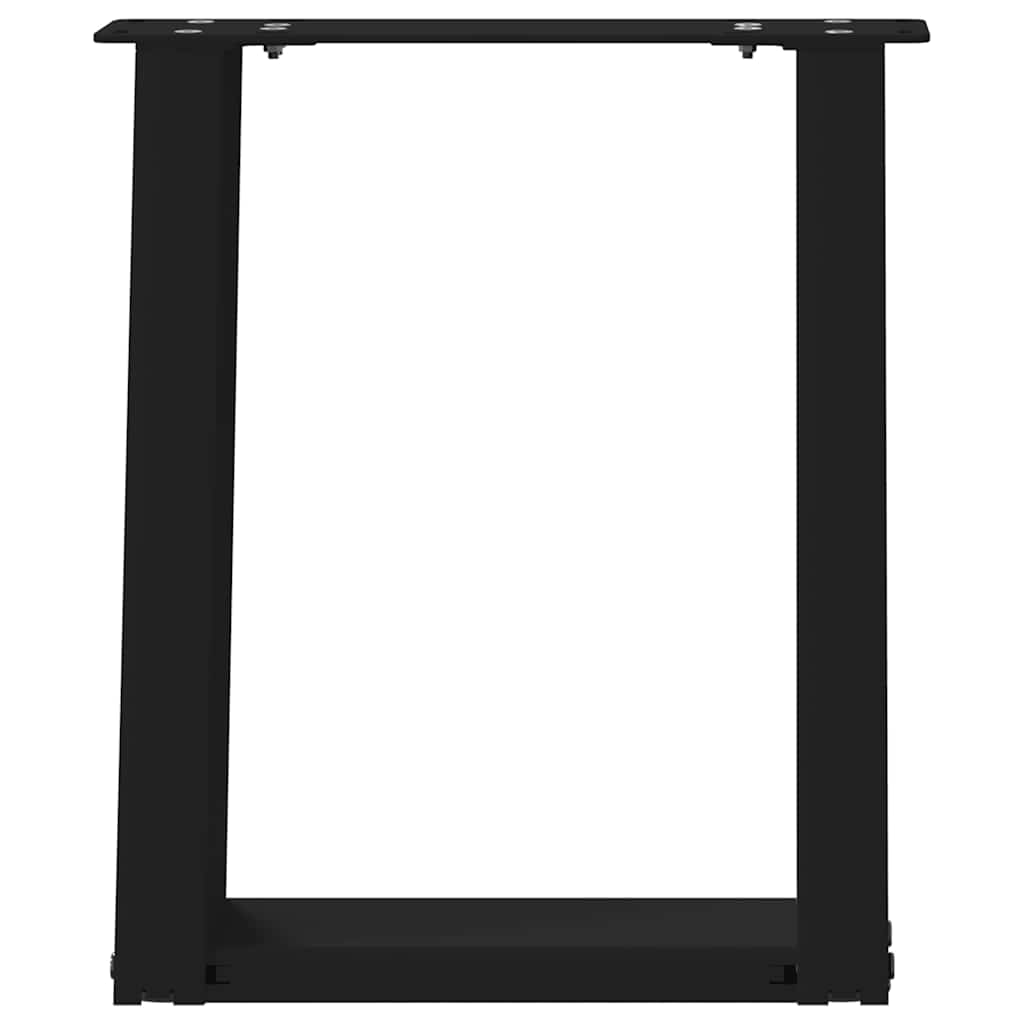 2 db acél fekete dohányzóasztal lábak u-alakú 28x(42-43) cm