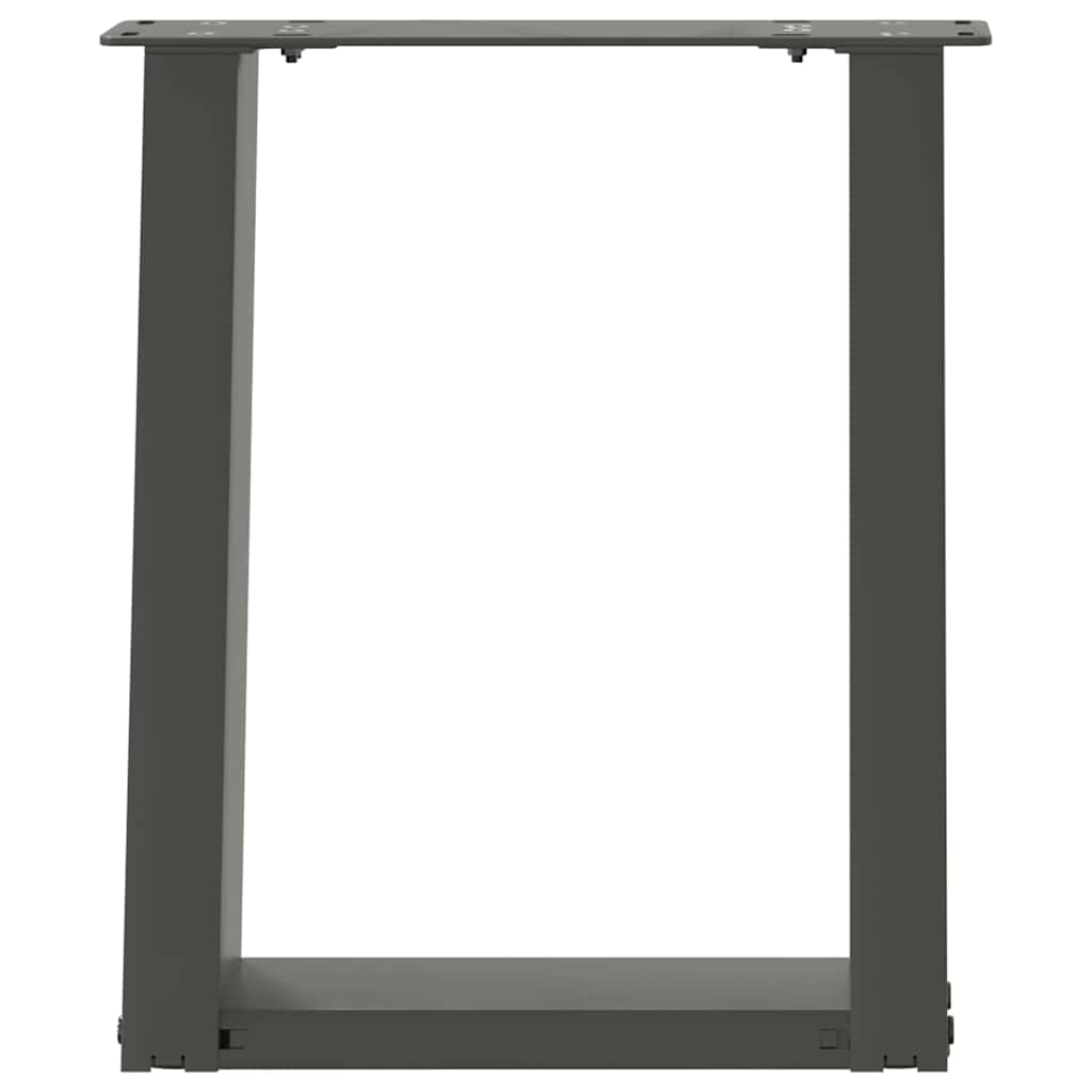 2 db antracit acél dohányzóasztal lábak u-alakú 28x(42-43) cm