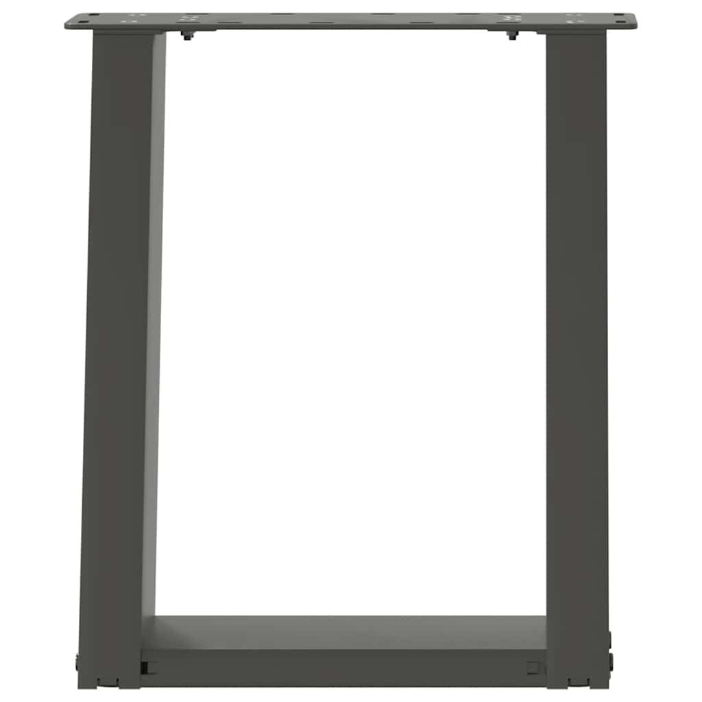 2 db antracit acél dohányzóasztal lábak u-alakú 38x(42-43) cm