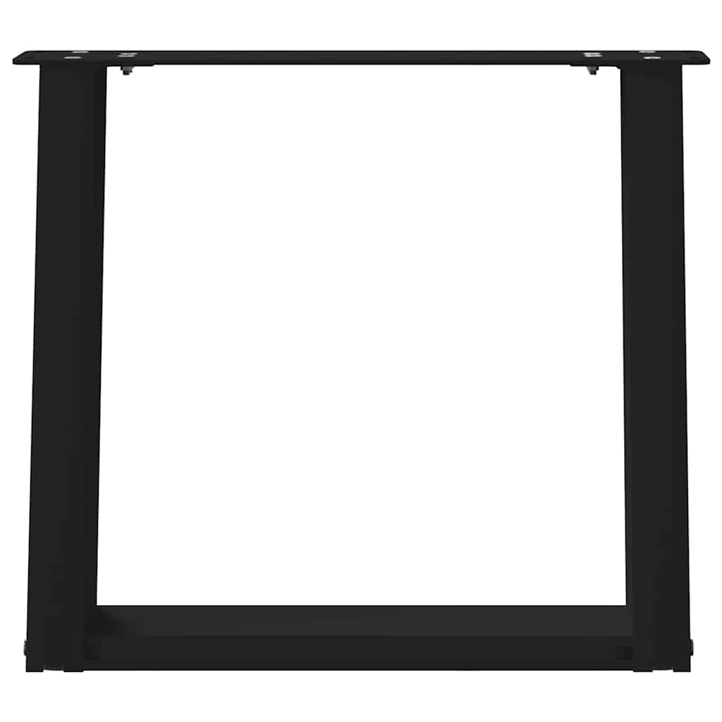2 db acél fekete dohányzóasztal lábak u-alakú 50x(42-43) cm