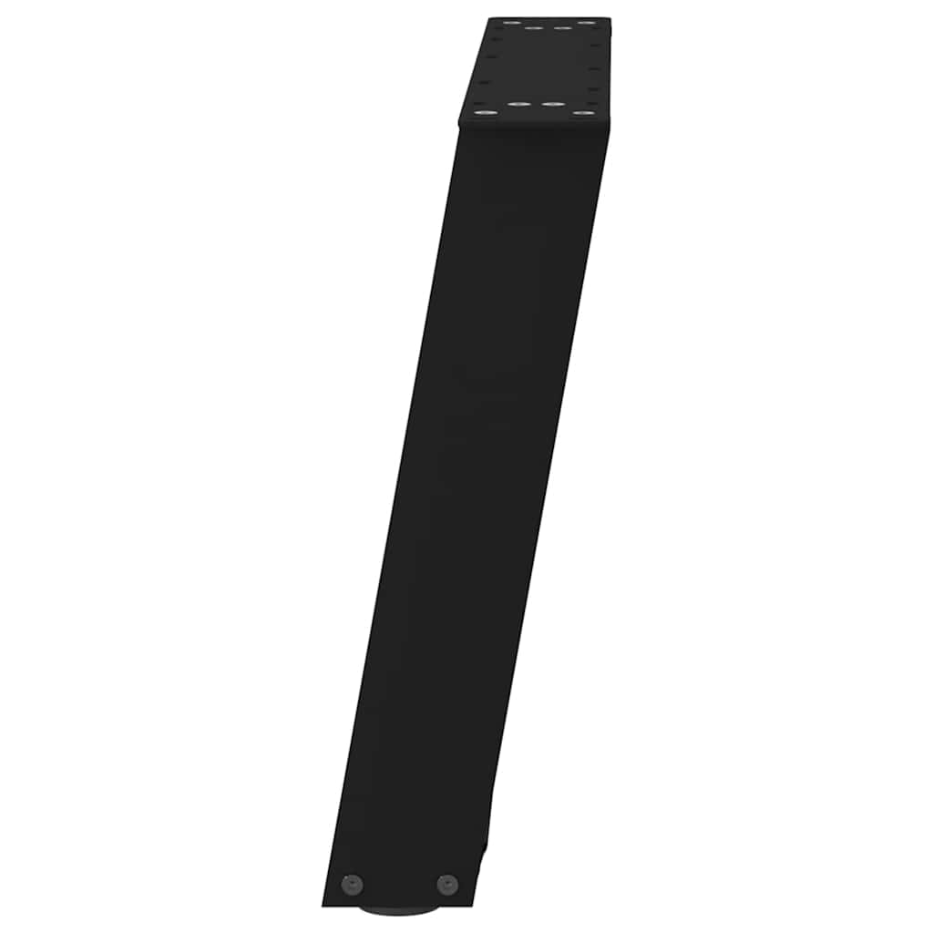 2 db acél fekete dohányzóasztal lábak u-alakú 50x(42-43) cm