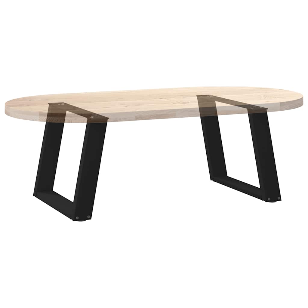 2 db acél fekete dohányzóasztal lábak u-alakú 50x(42-43) cm