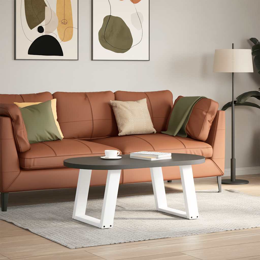 2 db fehér acél dohányzóasztal lábak u-alakú 50x(42-43) cm