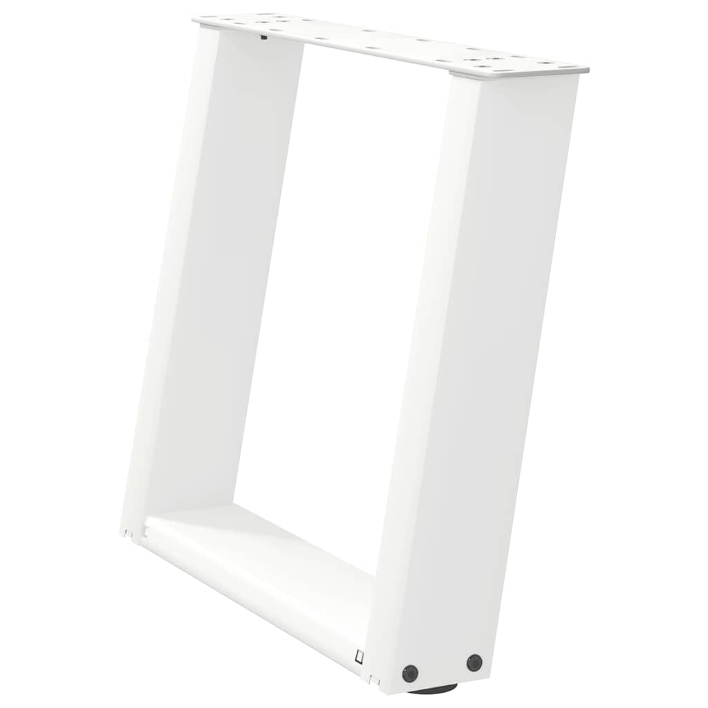 2 db fehér acél dohányzóasztal lábak u-alakú 50x(42-43) cm