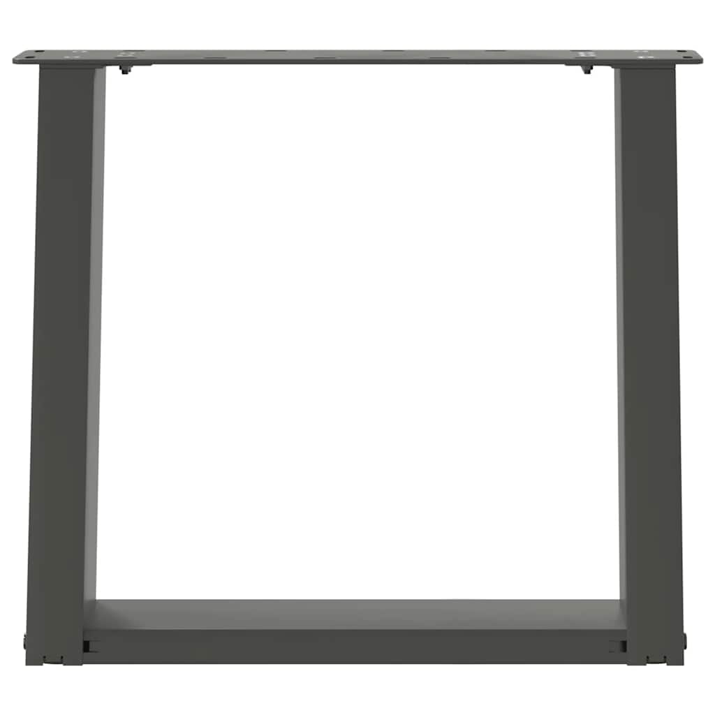 2 db antracit acél dohányzóasztal lábak u-alakú 50x(42-43) cm