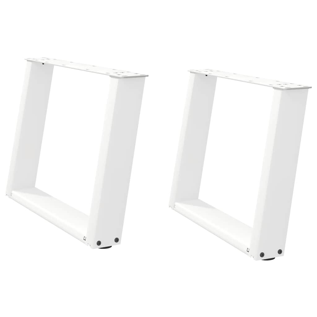 2 db fehér acél dohányzóasztal lábak u-alakú 60x(42-43) cm