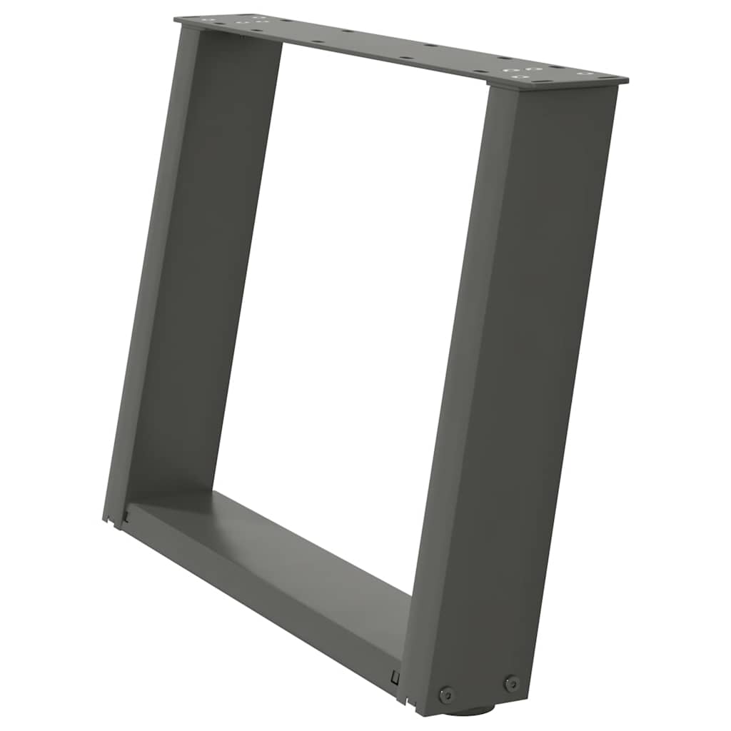 2 db antracit acél dohányzóasztal lábak u-alakú 60x(42-43) cm