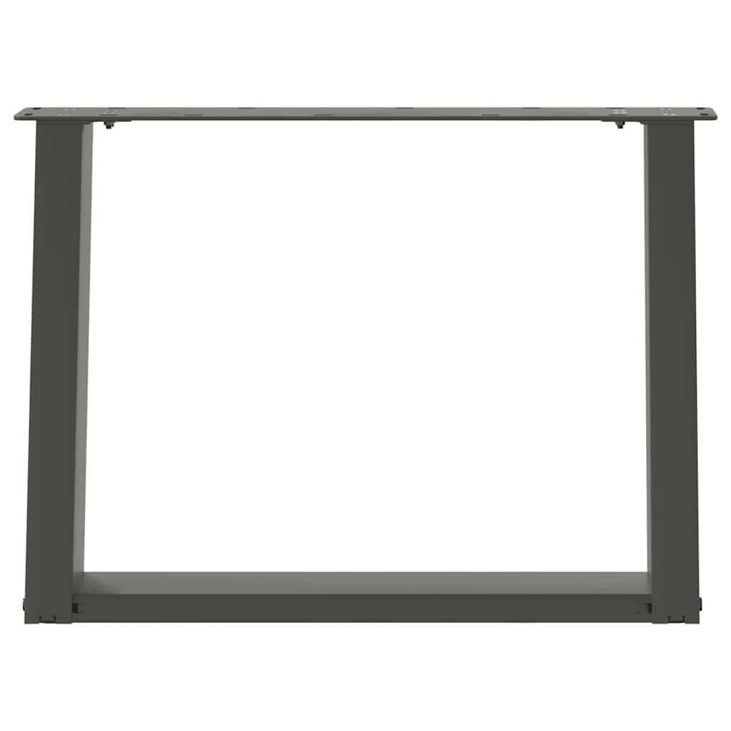 2 db antracit acél dohányzóasztal lábak u-alakú 60x(42-43) cm