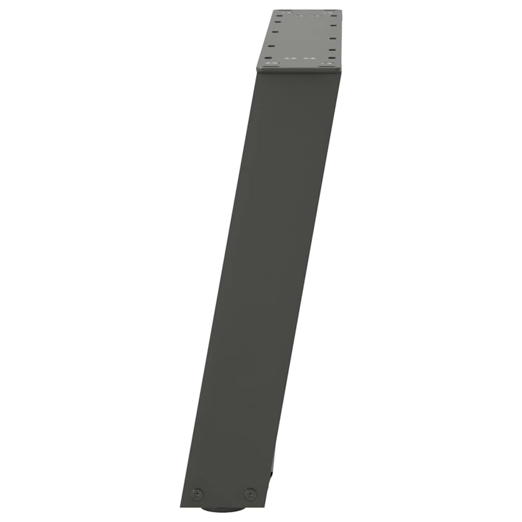 2 db antracit acél dohányzóasztal lábak u-alakú 60x(42-43) cm