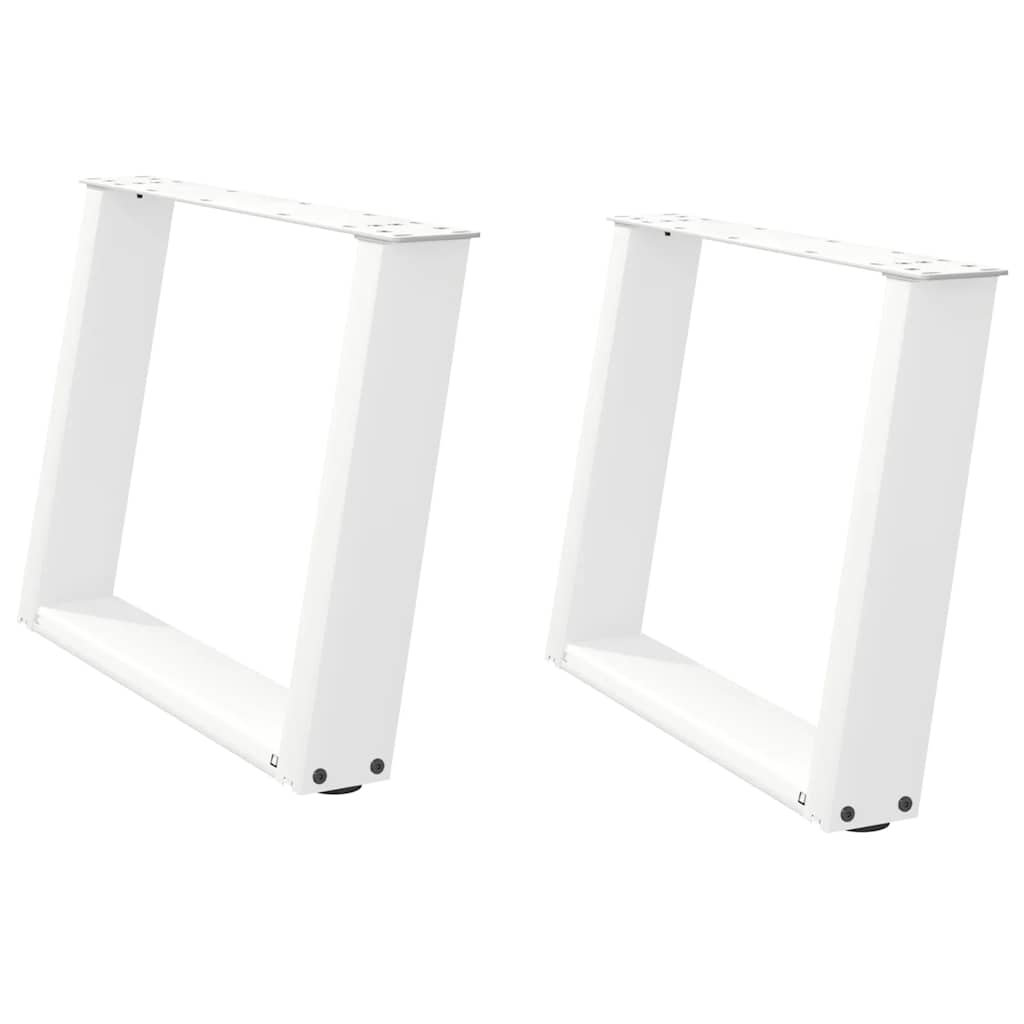 2 db fehér acél dohányzóasztal lábak u-alakú 70x(42-43) cm