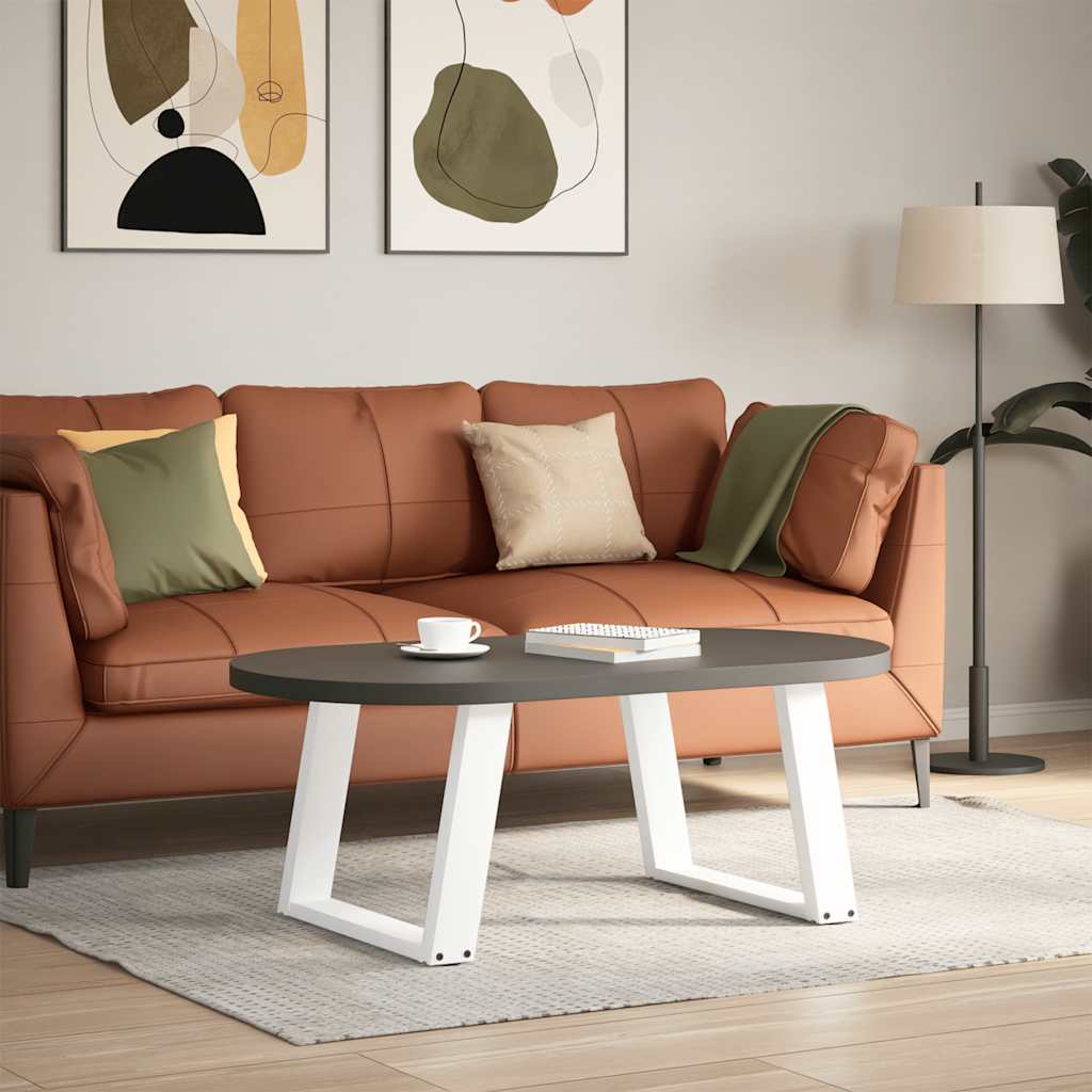 2 db fehér acél dohányzóasztal lábak u-alakú 70x(42-43) cm