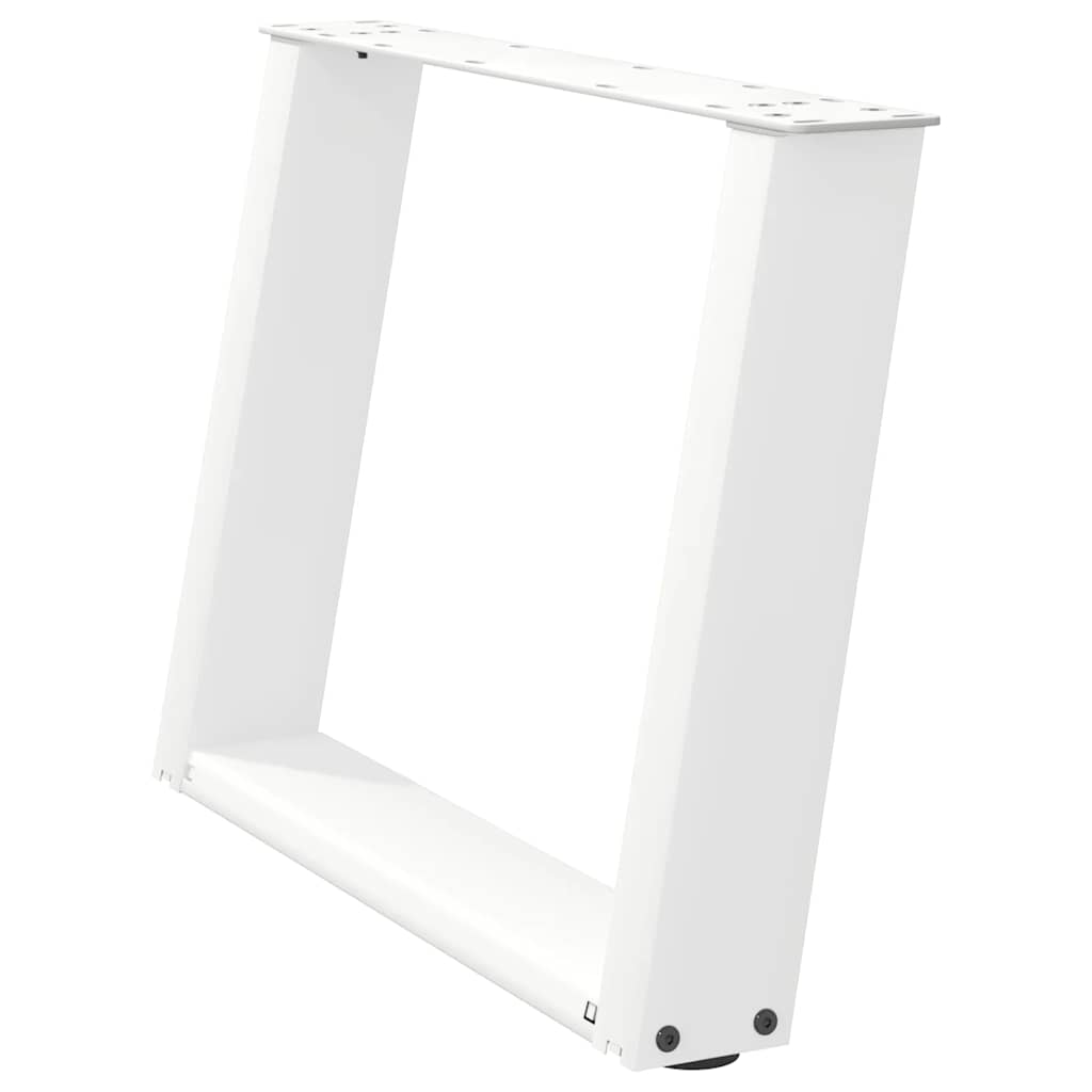 2 db fehér acél dohányzóasztal lábak u-alakú 70x(42-43) cm