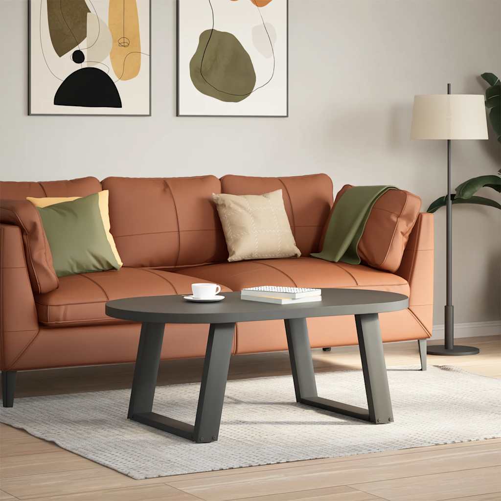 2 db antracit acél dohányzóasztal lábak u-alakú 70x(42-43) cm
