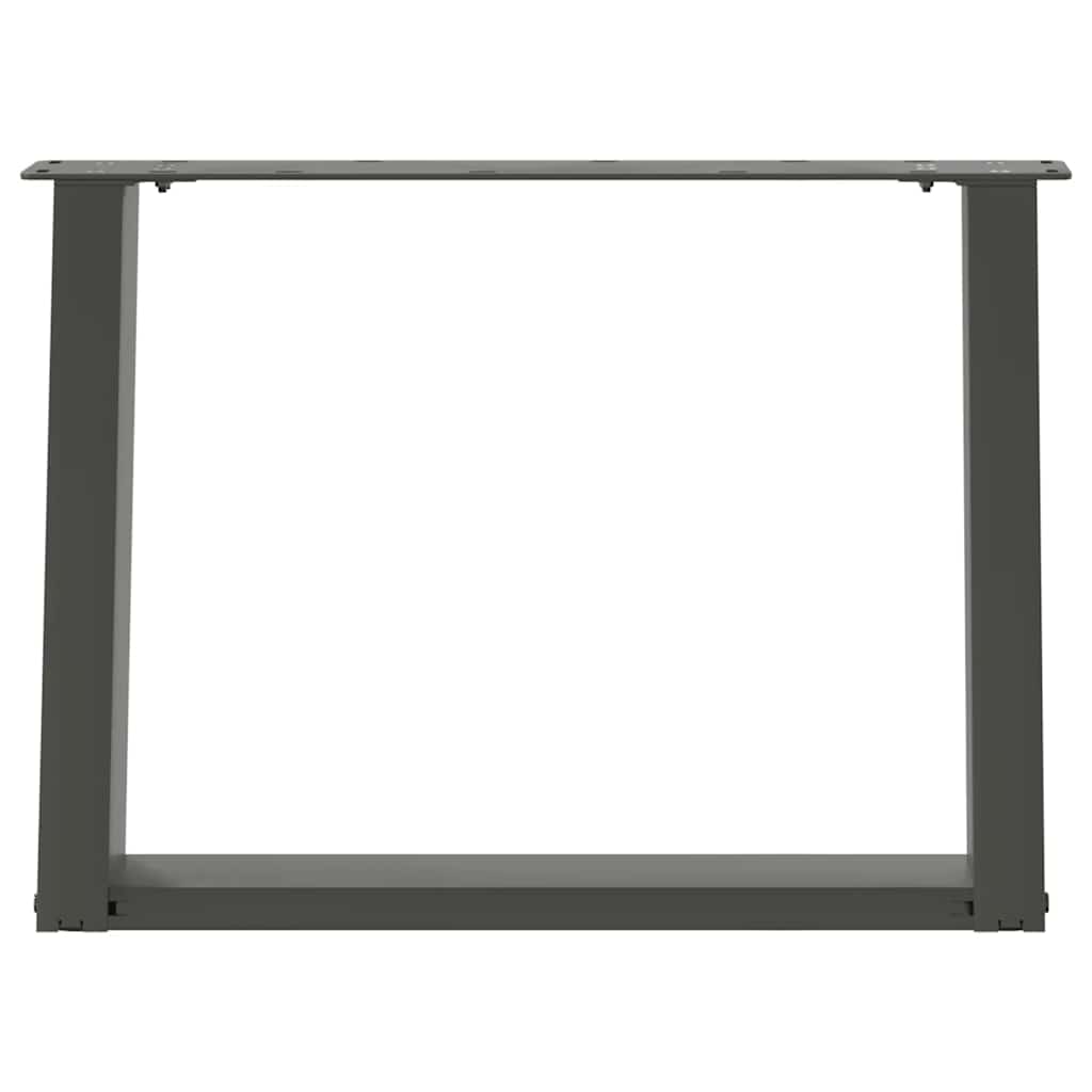 2 db antracit acél dohányzóasztal lábak u-alakú 70x(42-43) cm