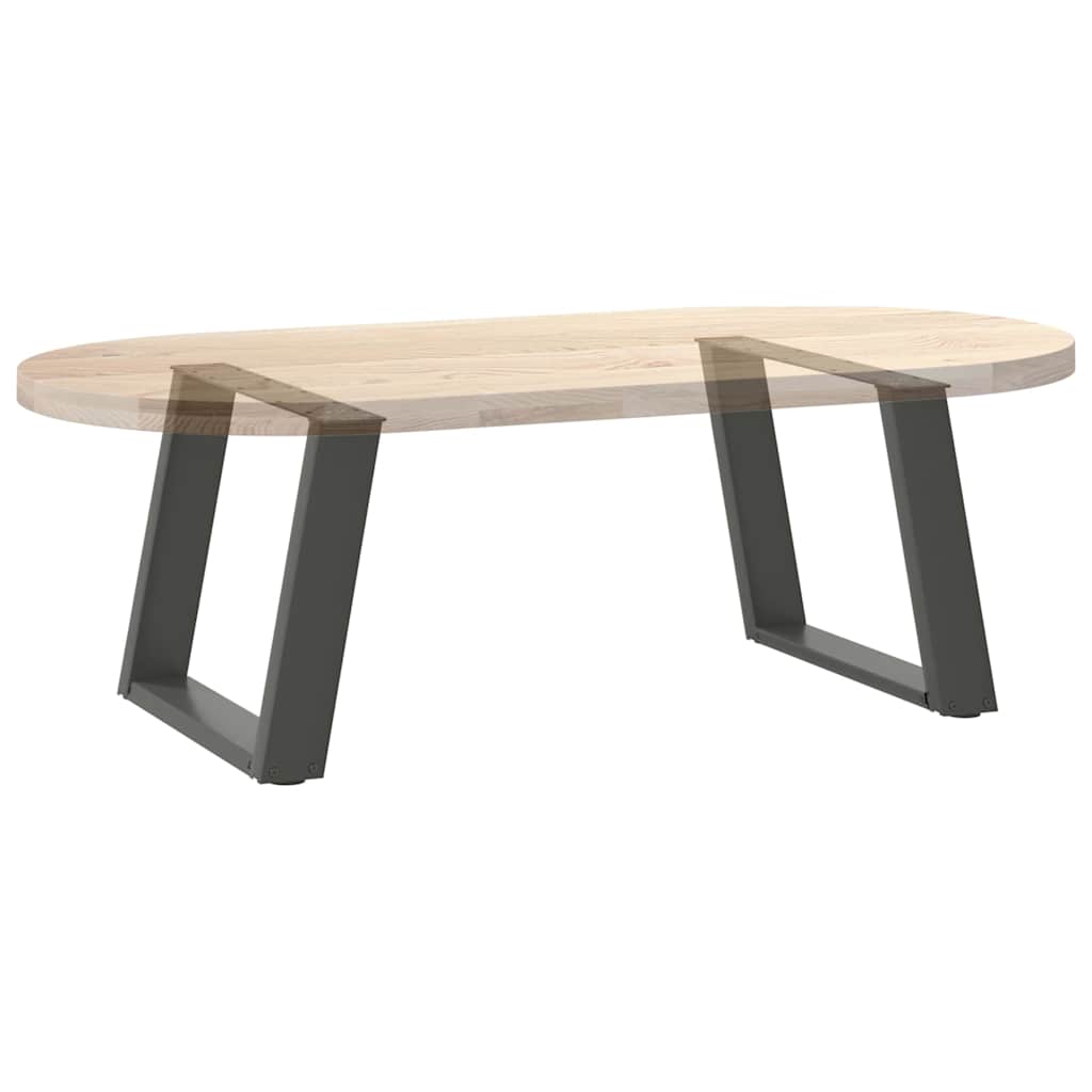 2 db antracit acél dohányzóasztal lábak u-alakú 70x(42-43) cm