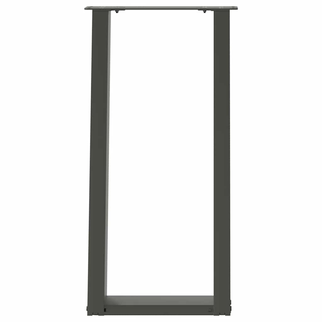 Konzolasztal lábak u-alakú 2 db antracit 28x(72-73) cm acél