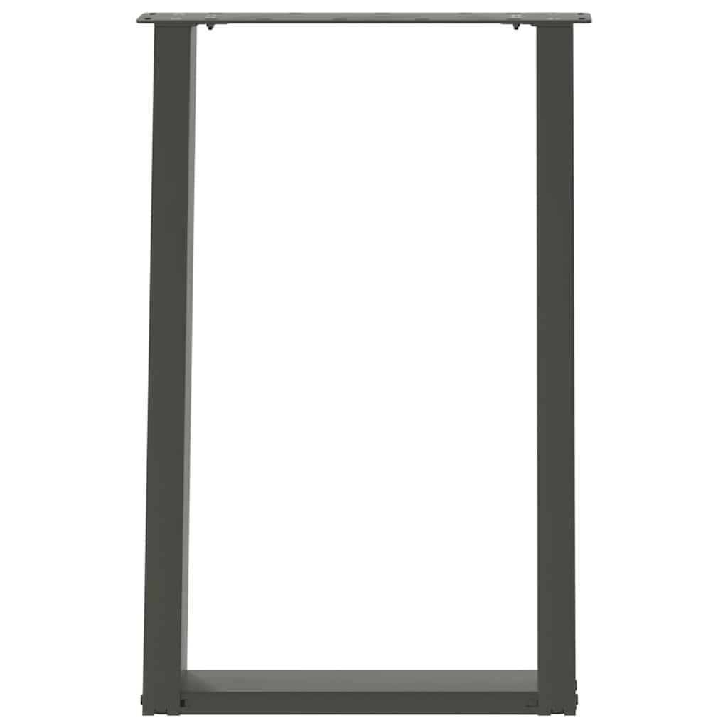 2 db antracit acél étkezőasztal lábak u-alakú 50x(72-73) cm