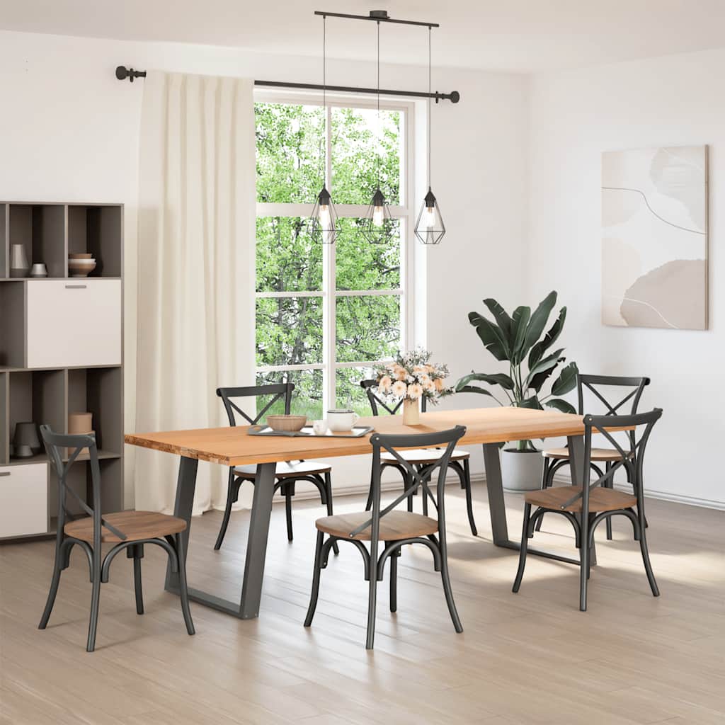 2 db antracit acél étkezőasztal lábak u-alakú 80x(72-73) cm
