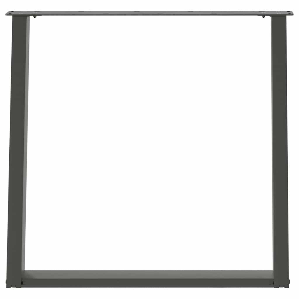 2 db antracit acél étkezőasztal lábak u-alakú 80x(72-73) cm