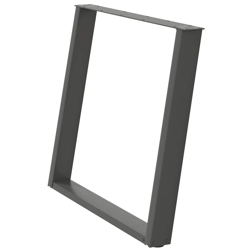 2 db antracit acél étkezőasztal lábak u-alakú 90x(72-73) cm