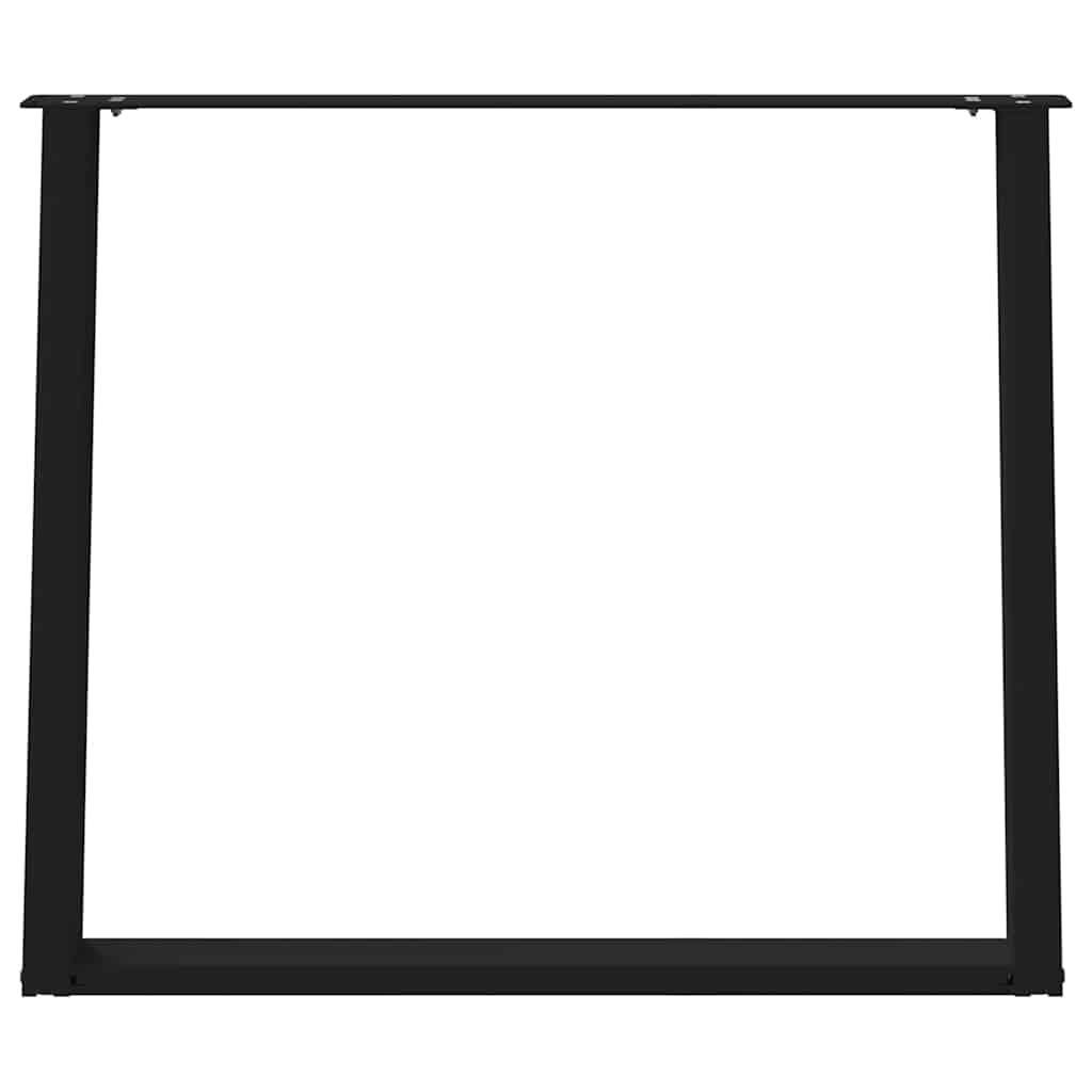 2 db fekete acél étkezőasztal lábak u-alakú 100x(72-73) cm