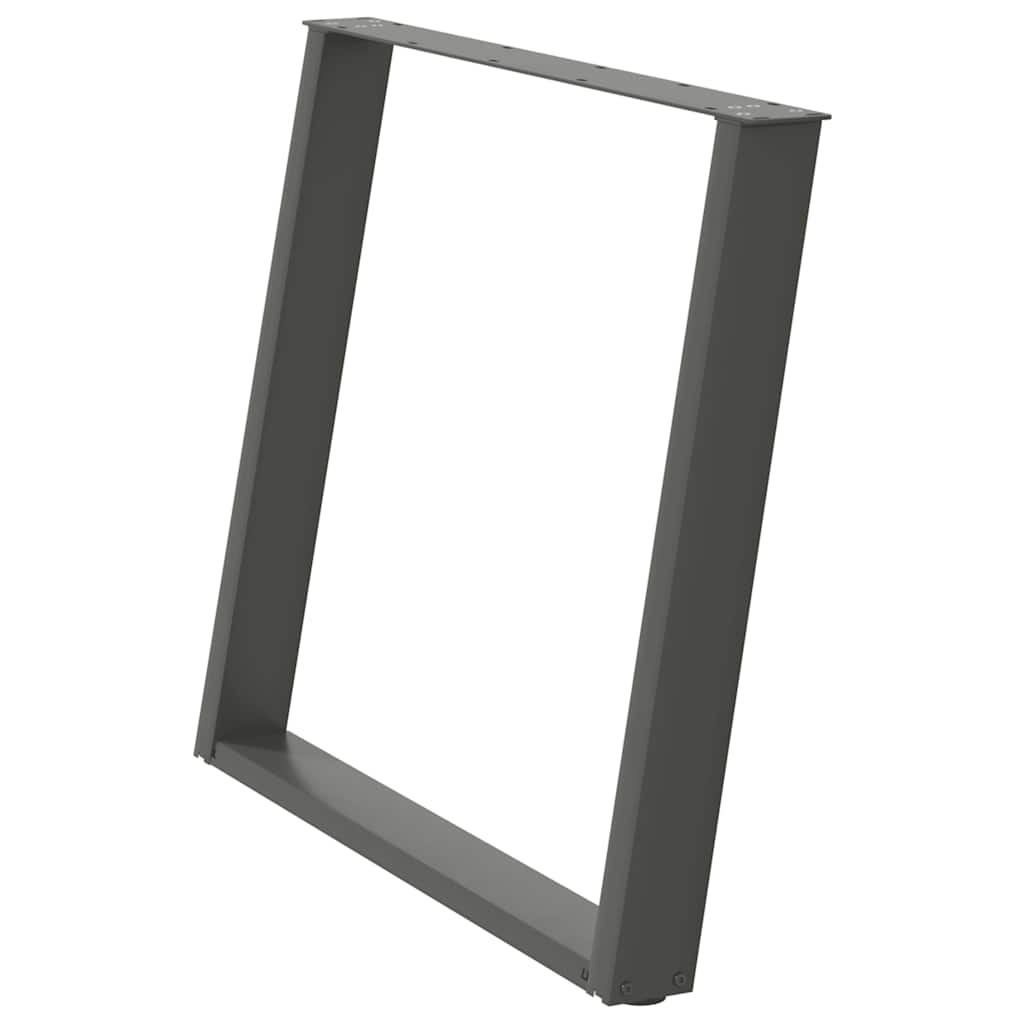 Étkezőasztal lábak u-alakú 2 db antracit 100x(72-73) cm acél